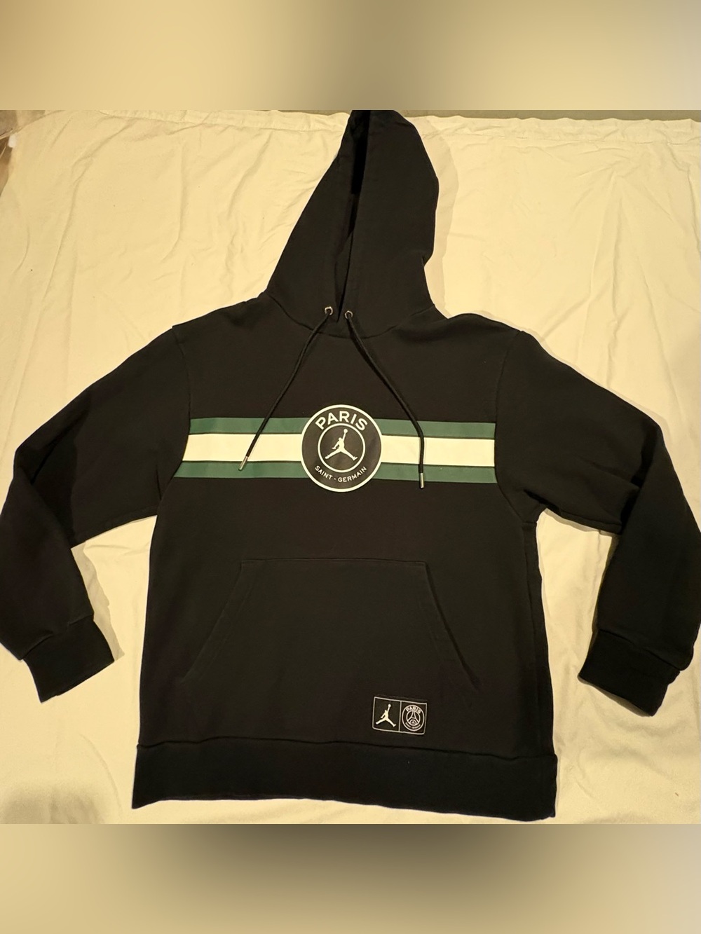 Nike Jordan Paris Saint Germain Fleece Pullover Black Hoodie Men’s Size:Medium